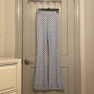 Bailey Rose Blue and White Checkered Pants